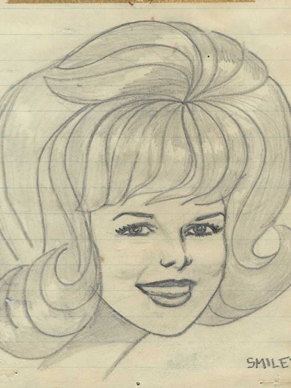 AL "SMILEY" BERES ORIGINAL 1961 BEAUTIFUL TEASED HAIR 50'S CHICK CHARACTER